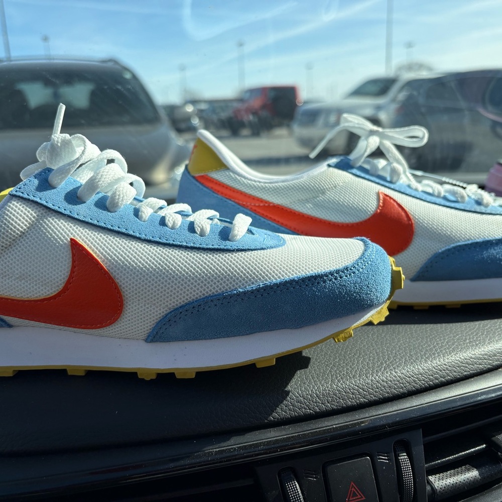 Nike Blue and Red Sneakers